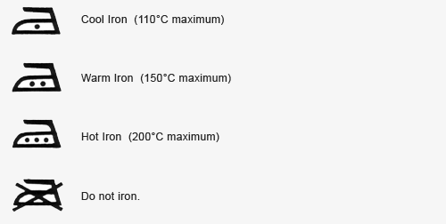 ironing symbols