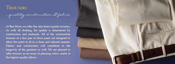 Dress Trousers...quality construction and fabric