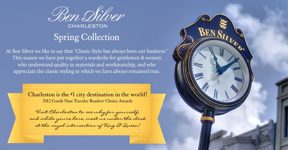 Welcome  to our Spring 2013 Collection. At Ben Silver we like to say that  'Classic Style has always been our business.' This season we have put  together a wardrobe for gentlemen and women who understand quality in  materials and workmanship, and who appreciate the classic styling to  which we have always remained true.
