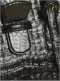 Doctor Bag in Shiny Black Caiman Crocodile
