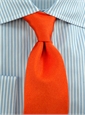 English Silk Solid Necktie Orange