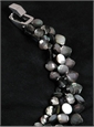 4-Strand Dark Grey Mother-of-Pearl Necklace