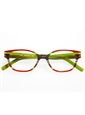 Multi-Layered Rectangular Frame in Red, Green, Black, and Orange
