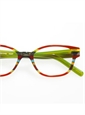 Multi-Layered Rectangular Frame in Red, Green, Black, and Orange
