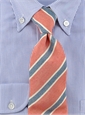 Linen and Silk Woven Tie Red/Navy