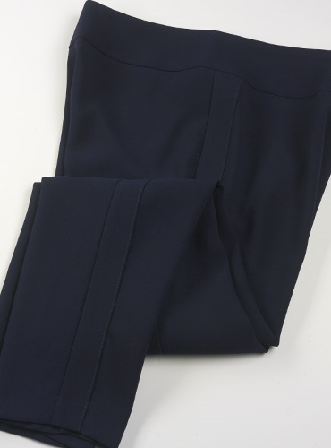 navy crepe pants