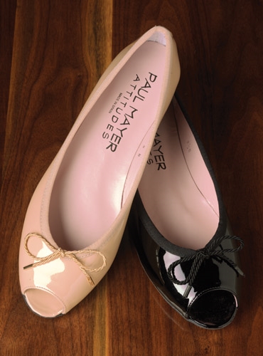 peep toe flats tan