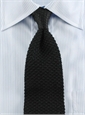 Classic Silk Knit Tie in Black