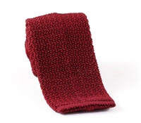 Classic Silk Knit Tie in Maroon