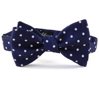BJ38- Churchill Dot Bow In Navy