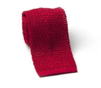 Classic Silk Knit Tie in Red