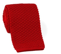 Classic Silk Knit Tie in Red
