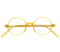 Rich Yellow English Round Frame