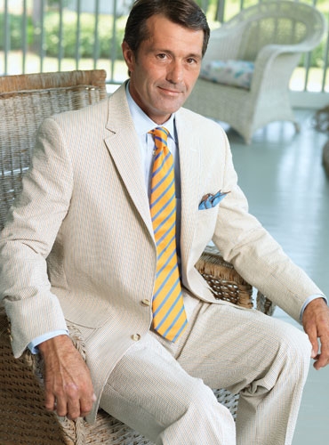 Multi-Stripe Seersucker Suit