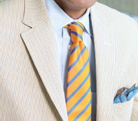 Multi-Stripe Seersucker Suit
