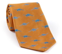 Dinosaur Tie for Boys in Gold