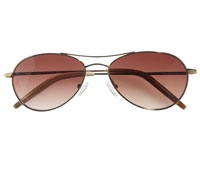 Gold with Amber Lens Pilot Sunglasses