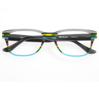 Rectangular Multi-Colored Frame in Aqua and Grey