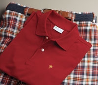 Madras Shorts Navy/Red