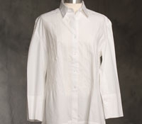 Piped and Pleated Blouse