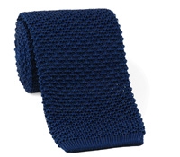 Classic Silk Knit Tie in Navy