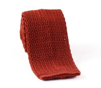 Classic Silk Knit Tie in Sienna