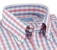 Pink, Blue, and White Check Shirt