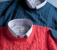 Cashmere Cable Crewneck Sweaters