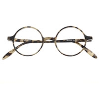 Silver Line Round Frame in Matte Mottled Smoke