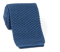 Classic Silk Knit Tie in Slate Blue