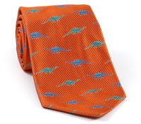 Dinosaur Tie for Boys in Orange