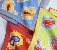 Paisley Linen Pocket Squares