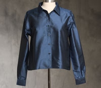 Blue Silk Shirt