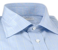 Yellow Windowpane French Cuff Shirt