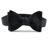 Black Silk Bowtie