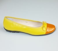 Contrast Toe Yellow/Orange Flats