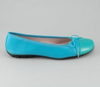 Patent Tip Flat in Turqoise