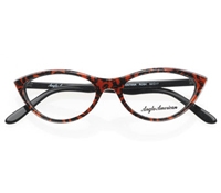 Anglo-American Cateye Frame in Mottled Red