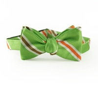 Woven Striped Bow Apple