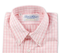Boys Pink Gingham Button Down Shirt