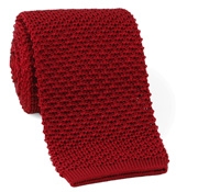 Classic Silk Knit Tie in Brick