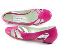 Ladies Fuchsia Cut-Out Flats