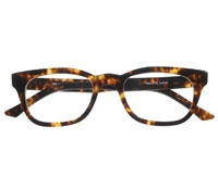 Bold Rectangular Brown Tortoise Frame