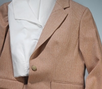 Pink/White Herringbone Jacket Cashmere/Silk/Cotton