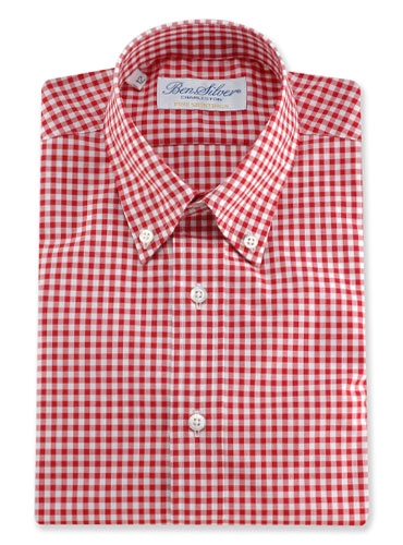 red and white gingham shirt