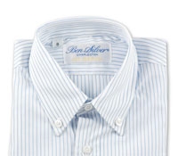 Boys White with Thin Blue Stripes Shirt