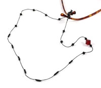 Red and Black Crystal Eyewear Chain
