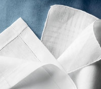 White Linen Pocket Squares
