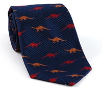Dinosaur Tie for Boys in Navy