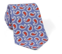 Linen and Silk Paisley Tie Lilac